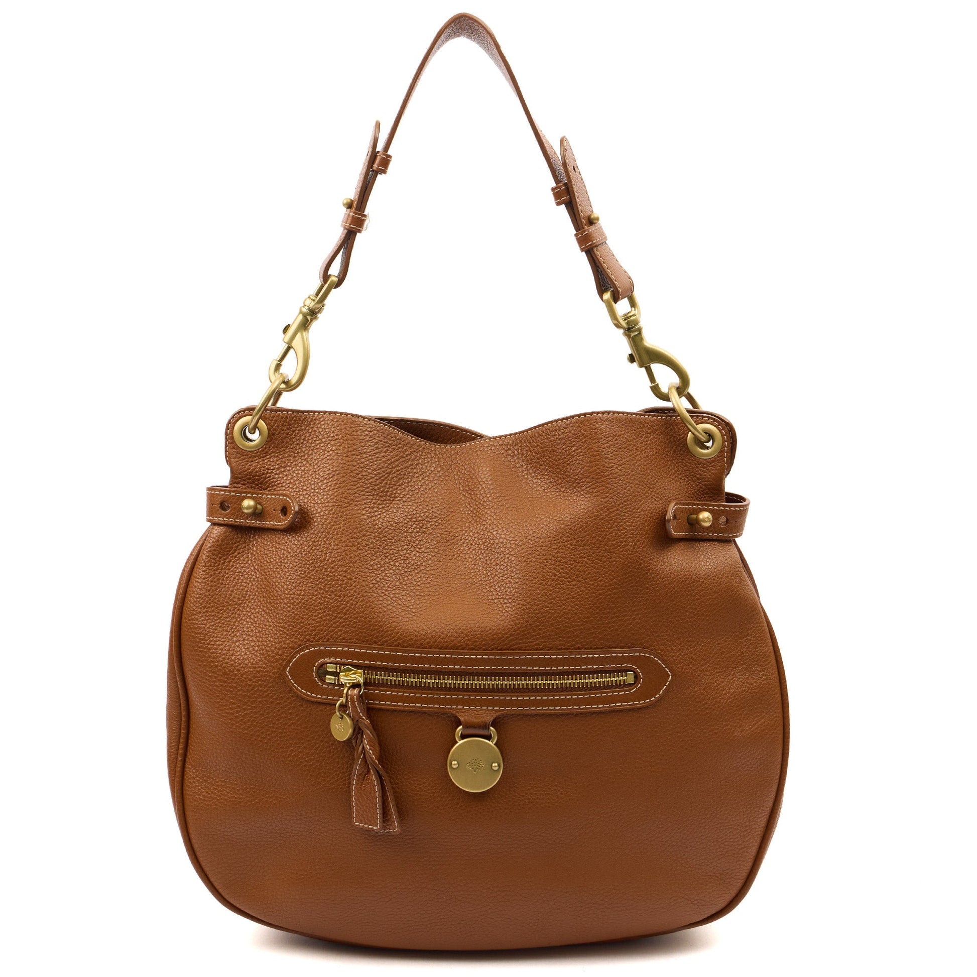Mulberry Tote Somerset Tote in English Oak, Calfskin Leather — Front View