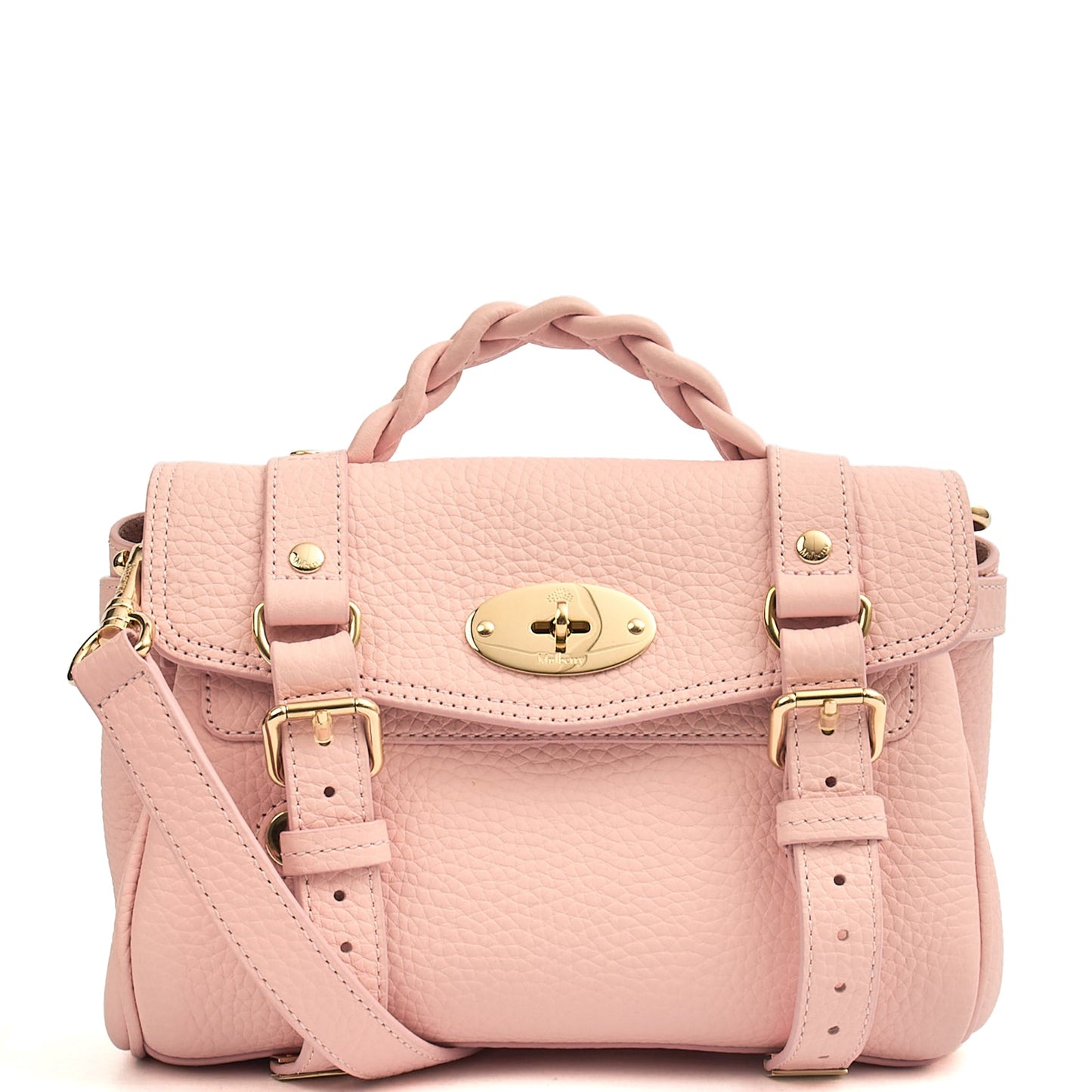 Mulberry Mini Bag Alexa - Mini in Pink, Leather — Front View