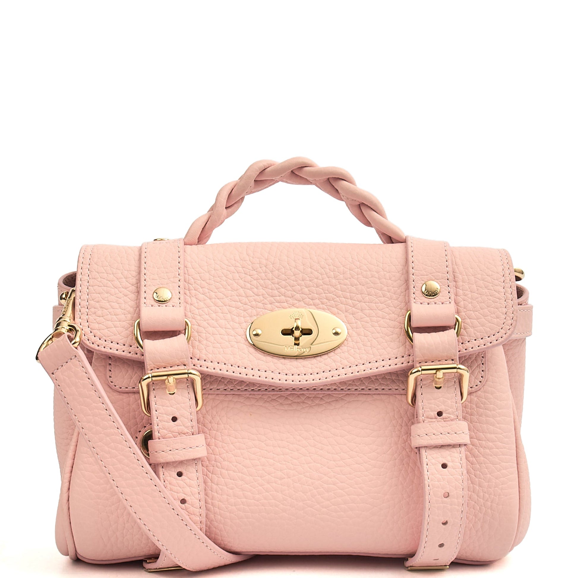Mulberry Mini Bag Alexa - Mini in Pink, Leather — Front View