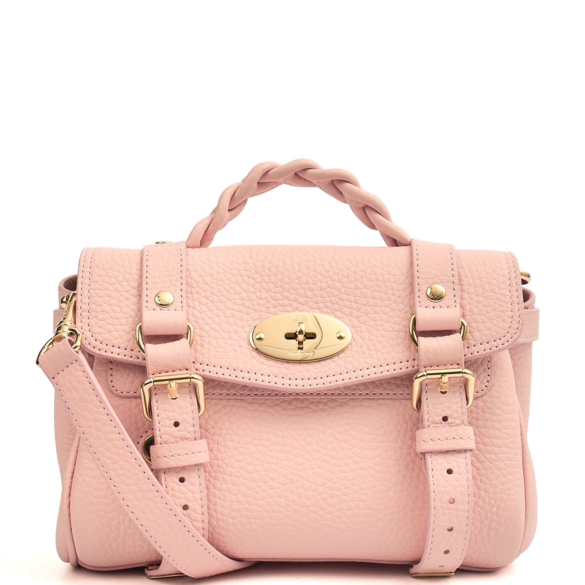 Mulberry Mini Bag Alexa - Mini in Pink, Leather — Front View