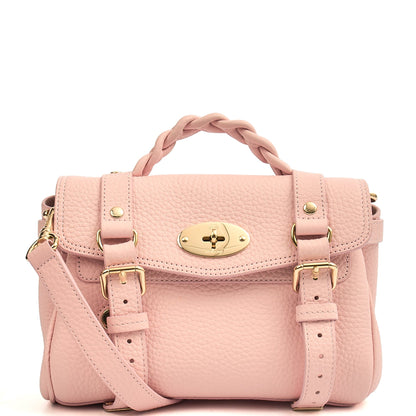 Mulberry Mini Bag Alexa - Mini in Pink, Leather — Front View