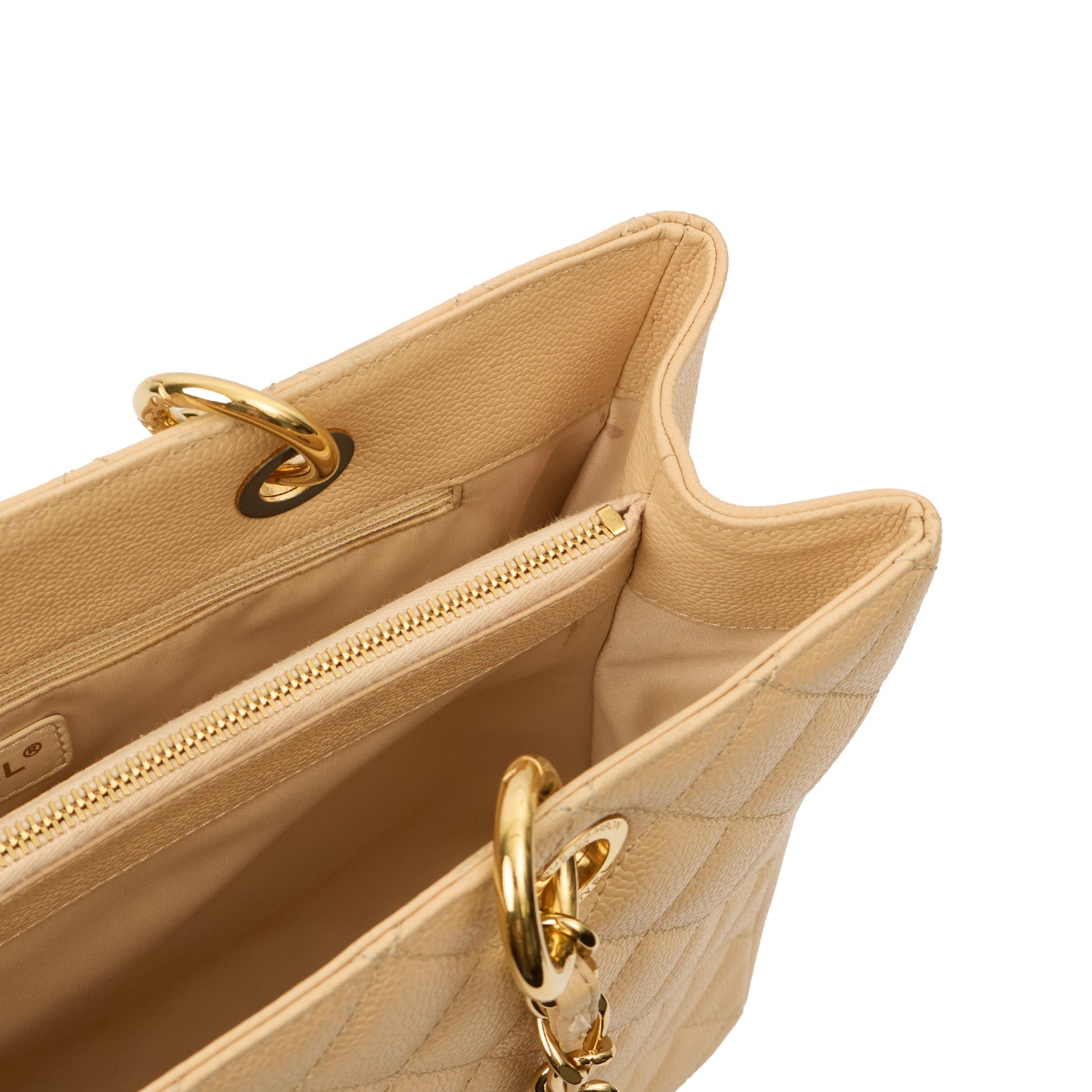 Chanel Tote Grand Shopping Tote in Neutral, Caviar Leather — Alternate View 20