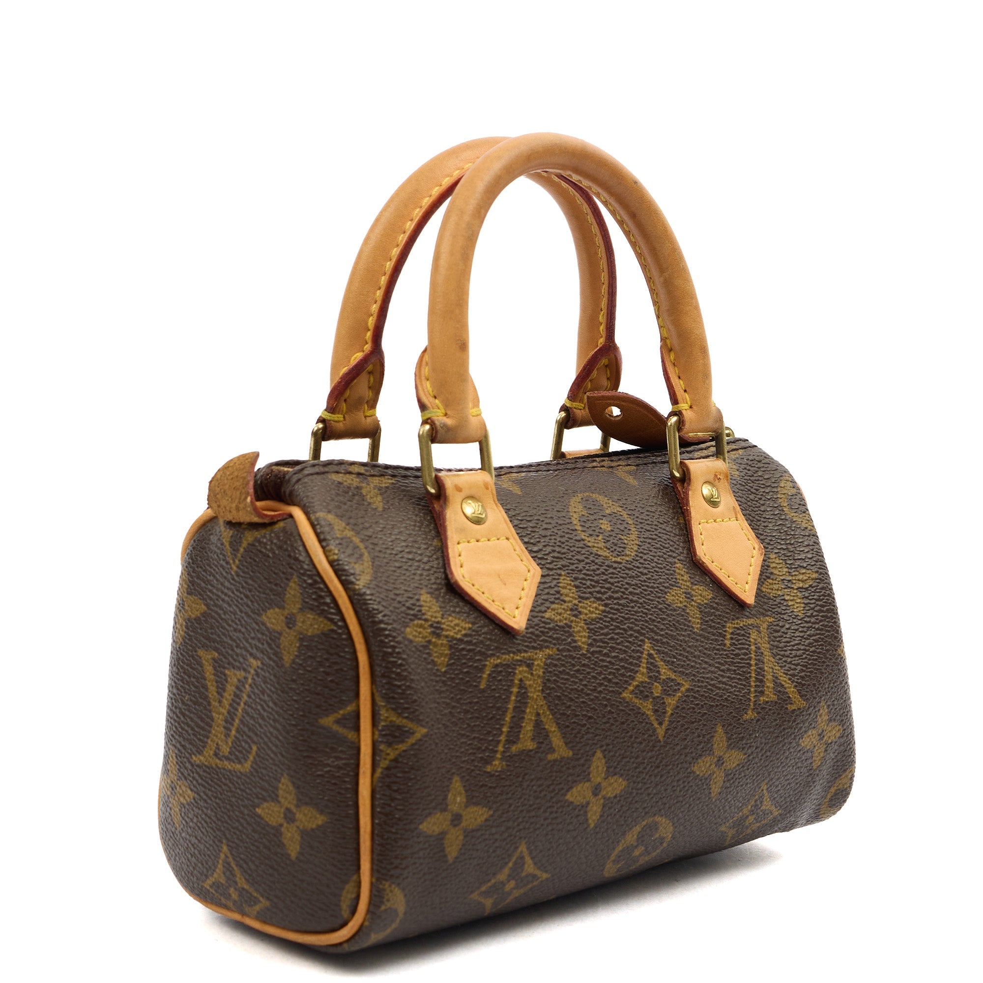 Louis Vuitton Mini Bag Speedy - Nano in Monogram, Canvas — Back View