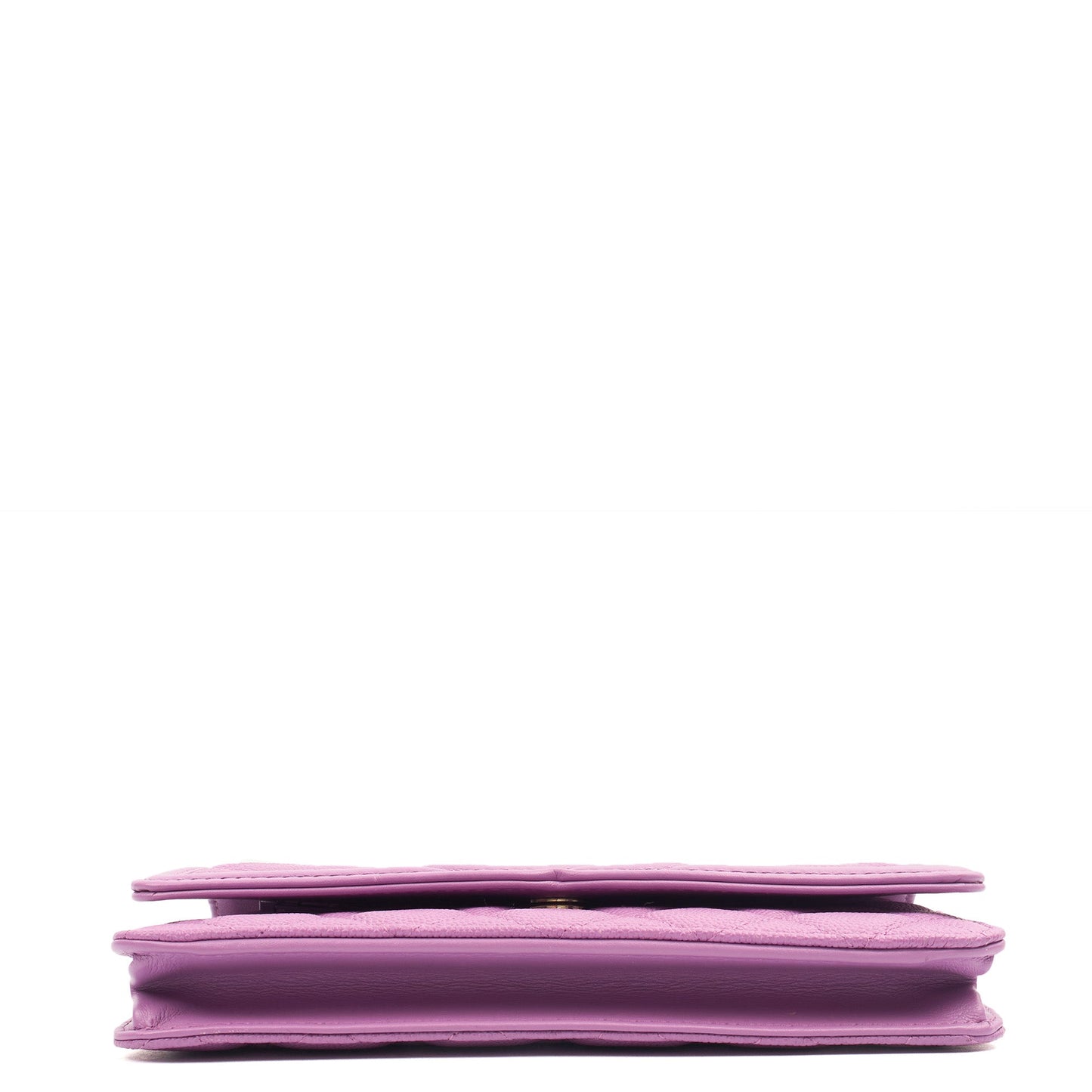 Chanel Cross Body CC Filigree Clutch With Chain in Purple, Caviar Leather — Lifestyle View