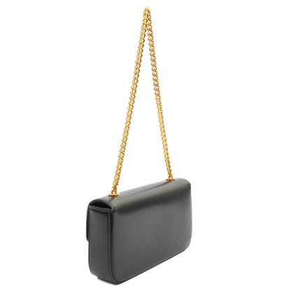 Celine Shoulder Bag Claude in Black, Box Calfskin — Side View