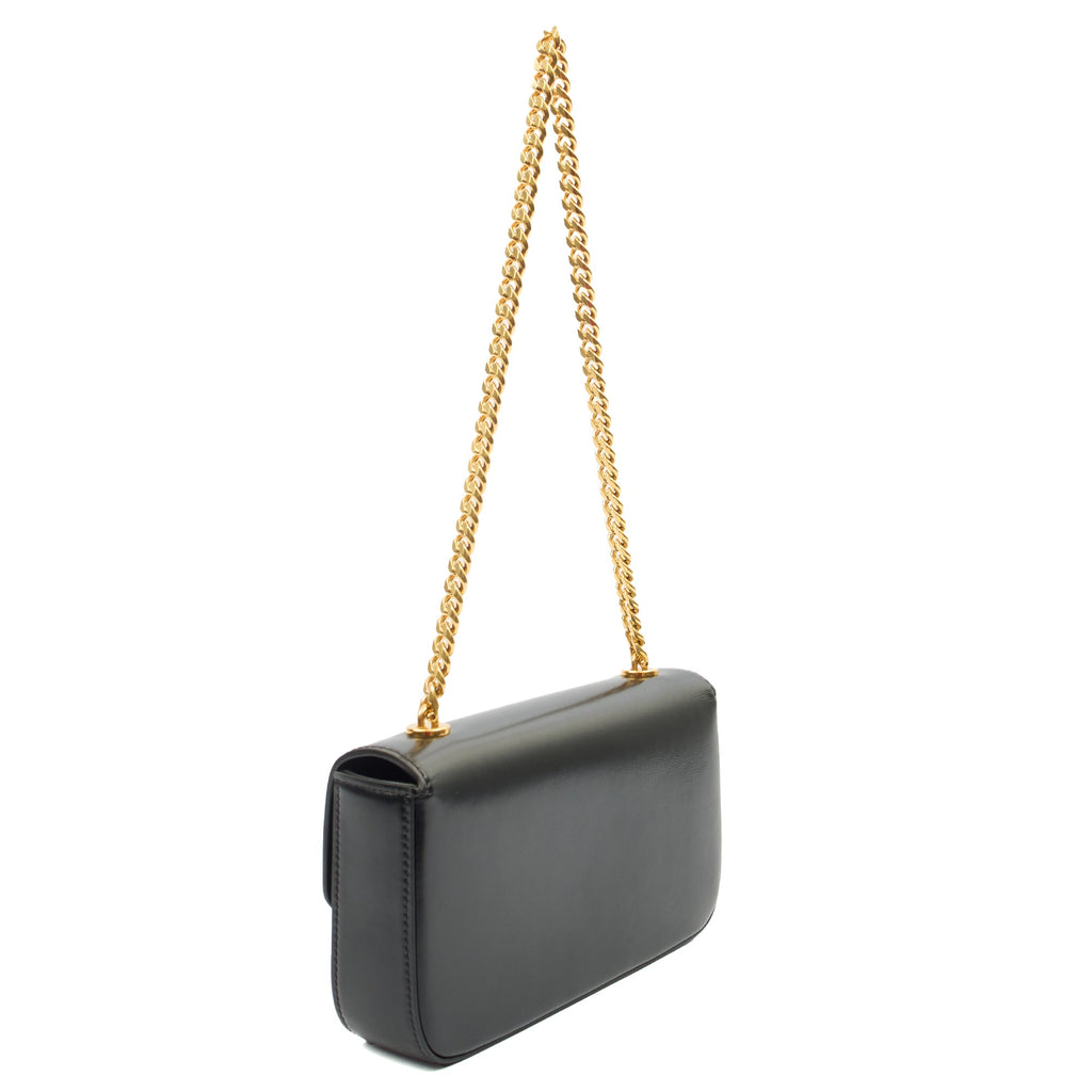Celine Shoulder Bag Claude in Black, Box Calfskin — Alternate View 14