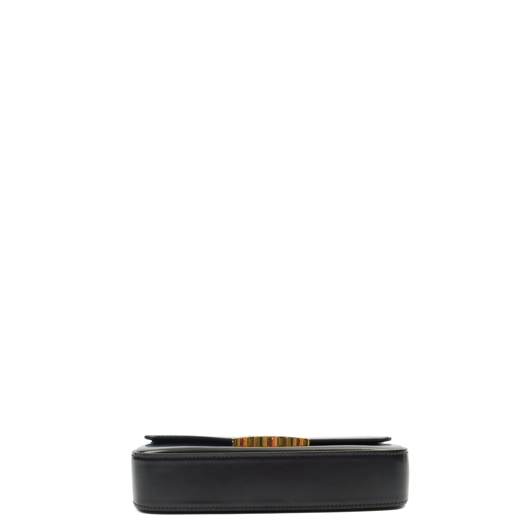 Celine Shoulder Bag Claude in Black, Box Calfskin — Alternate View 16