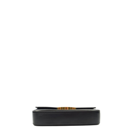 Celine Shoulder Bag Claude in Black, Box Calfskin — Alternate View 16