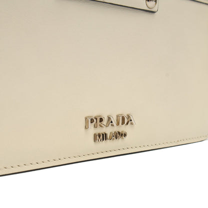 Prada Shoulder Bag City Calf Metal Ribbon in White, Leather — Alternate View 19