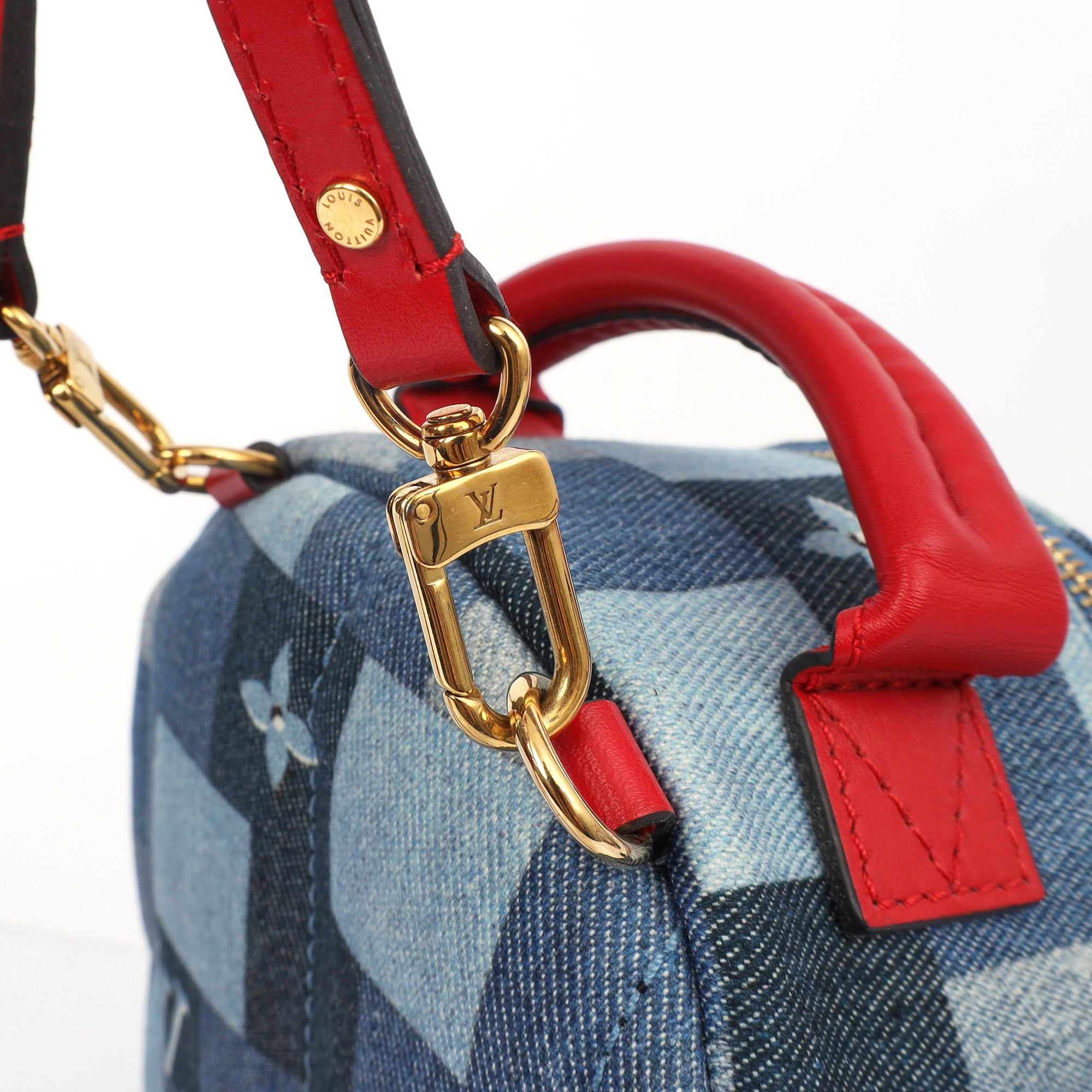 Louis Vuitton Mini Backpack Palm Springs Backpack Mini in Denim, Canvas — Lifestyle View