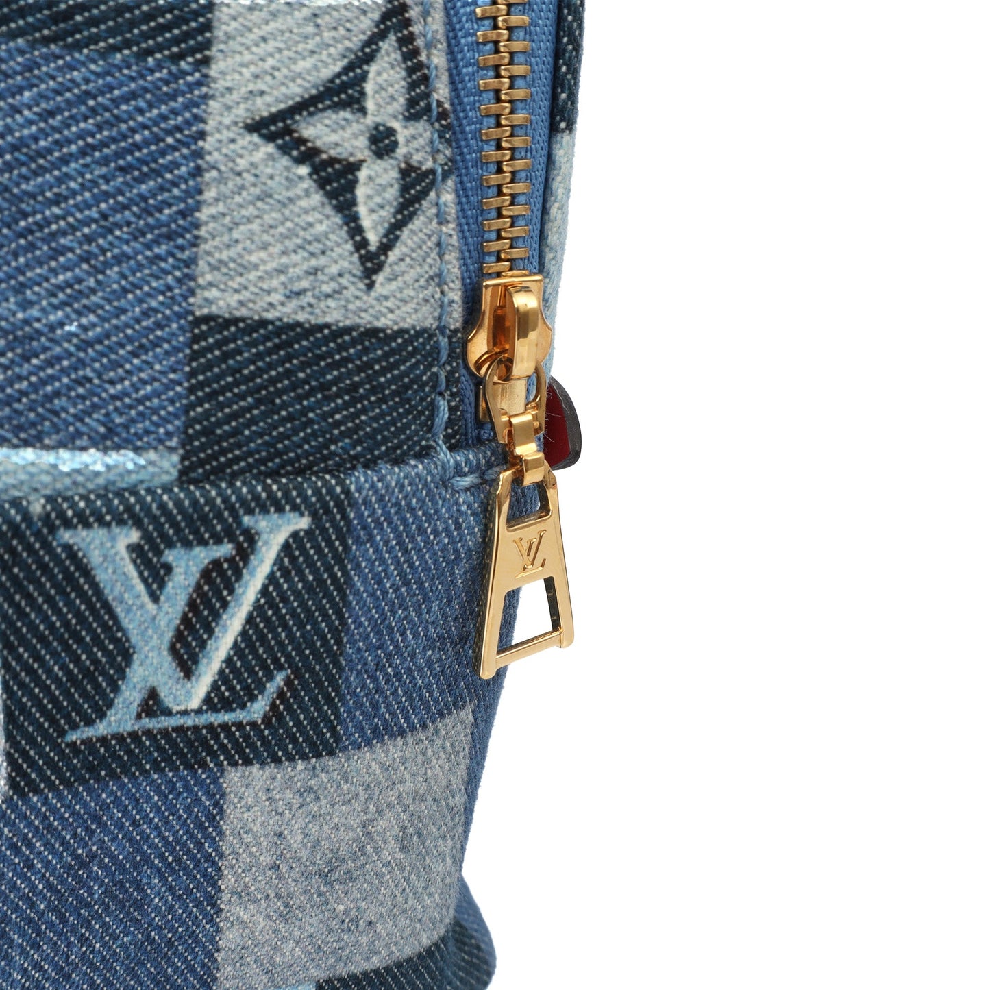 Louis Vuitton Mini Backpack Palm Springs Backpack Mini in Denim, Canvas — Detail View