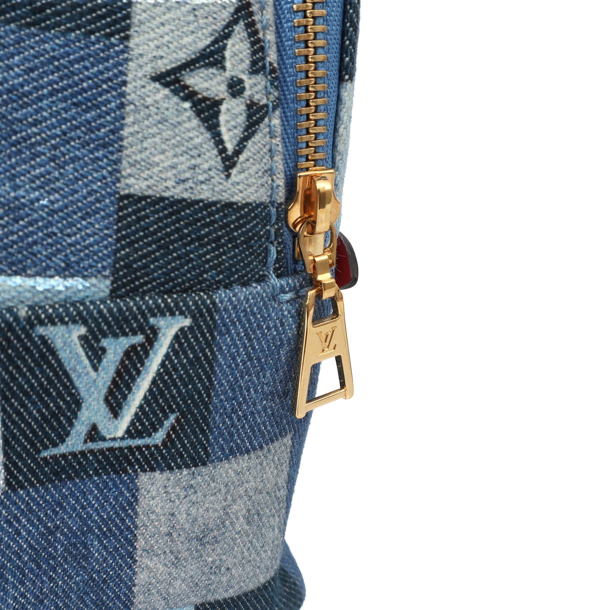 Louis Vuitton Mini Backpack Palm Springs Backpack Mini in Denim, Canvas — Detail View