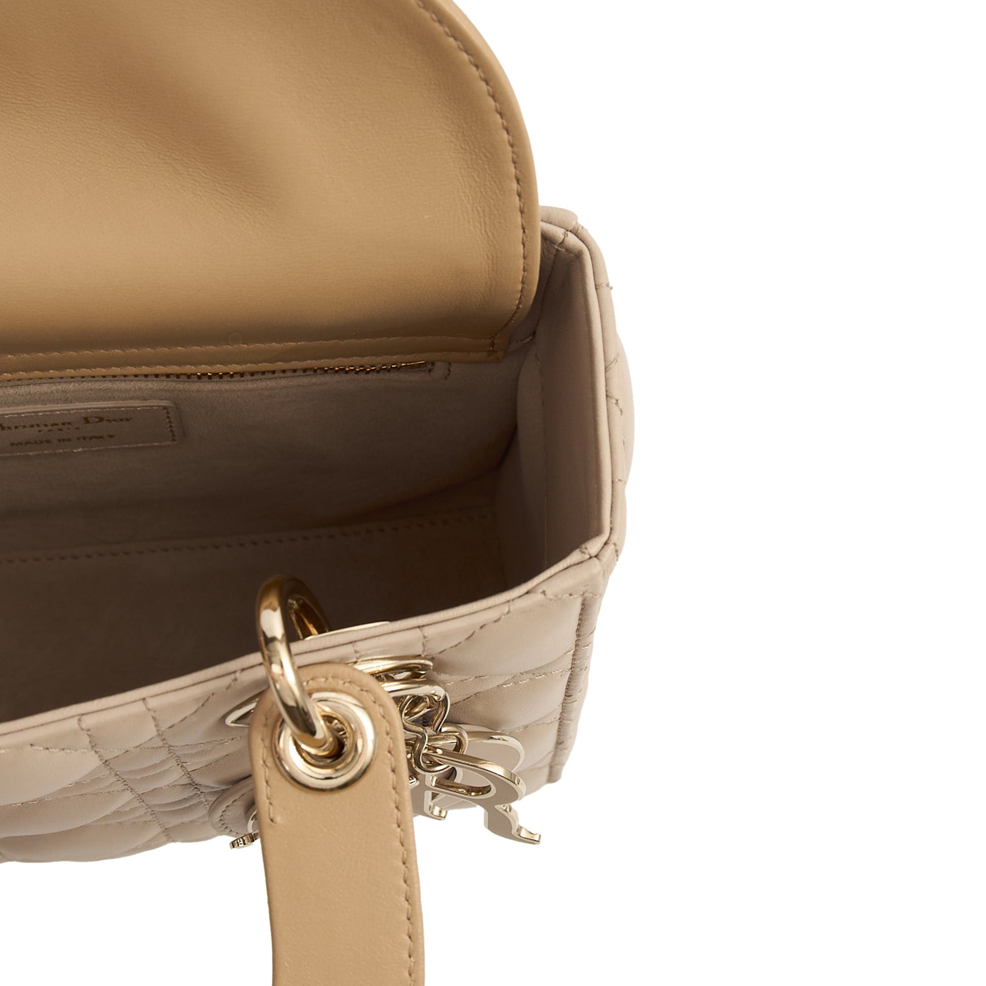 Christian Dior Tote Lady Dior Small in Neutral, Leather — Alternate View 7