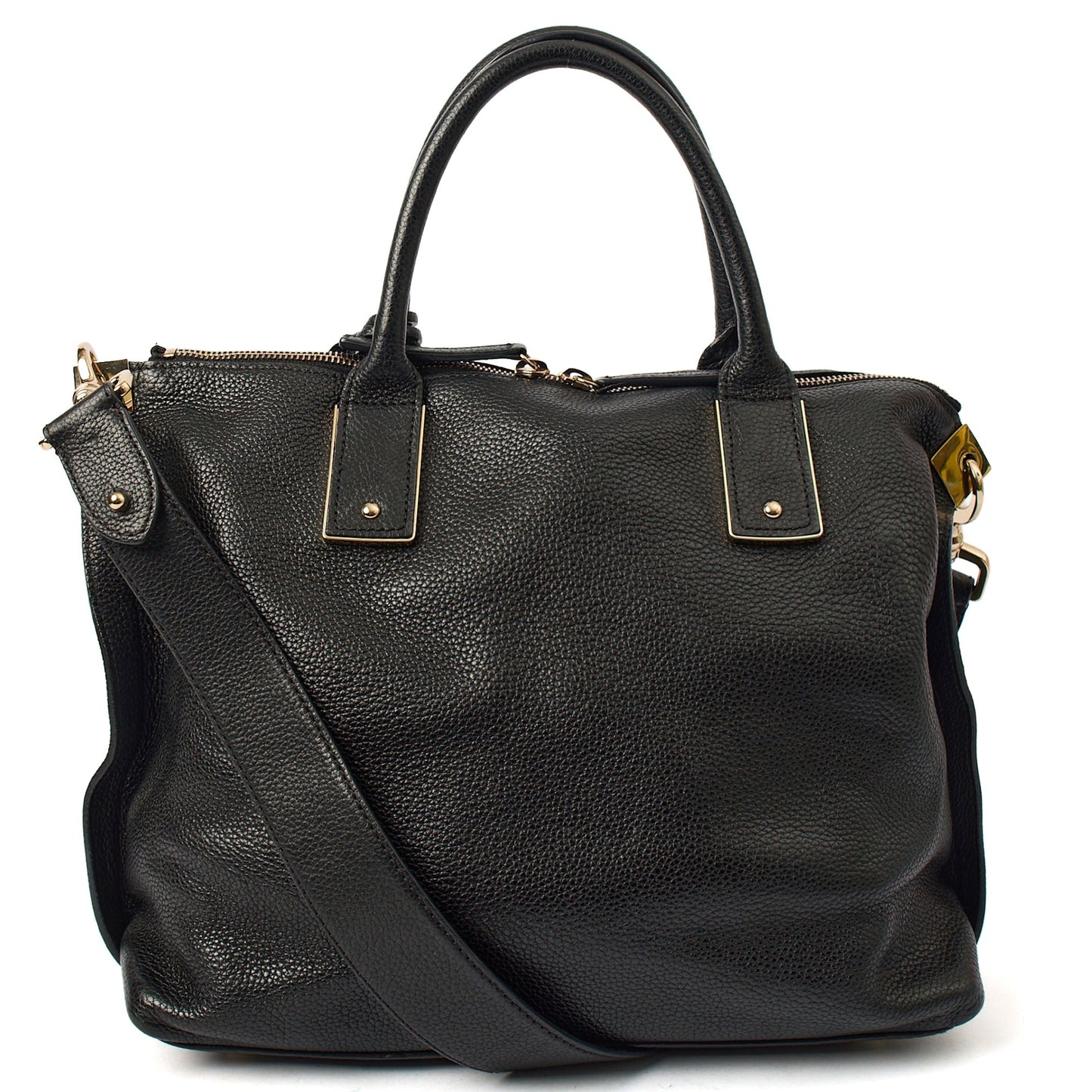 Mulberry Top Handle Alice  in Black, Calfskin Leather — Top View