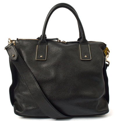 Mulberry Top Handle Alice  in Black, Calfskin Leather — Top View