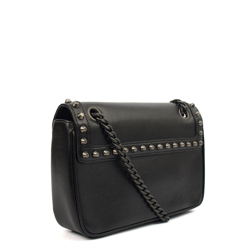 Prada Shoulder Bag Shoulder Bag in Black, Calfskin — Back View
