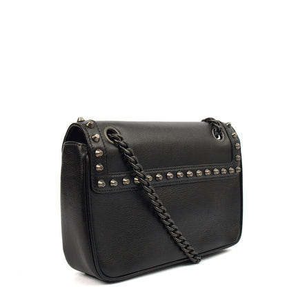 Prada Shoulder Bag Shoulder Bag in Black, Calfskin — Back View