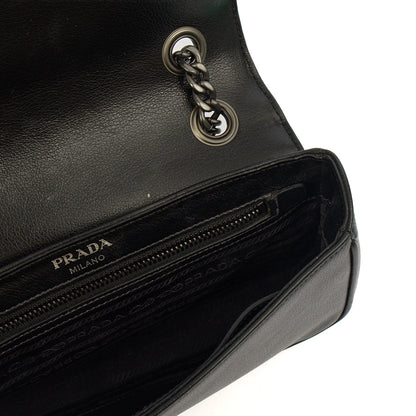Prada Shoulder Bag Shoulder Bag in Black, Calfskin — Lifestyle View
