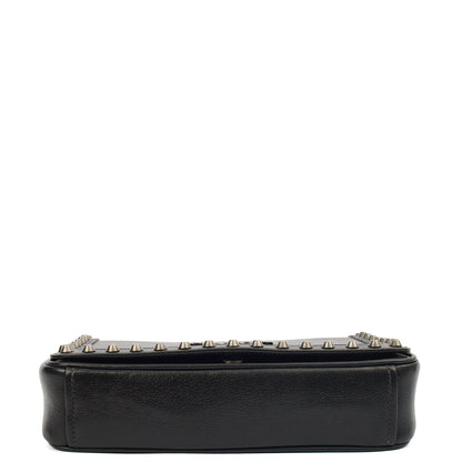 Prada Shoulder Bag Shoulder Bag in Black, Calfskin — Detail View