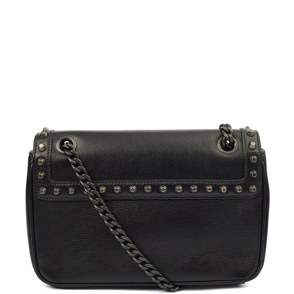Prada Shoulder Bag Shoulder Bag in Black, Calfskin — Top View