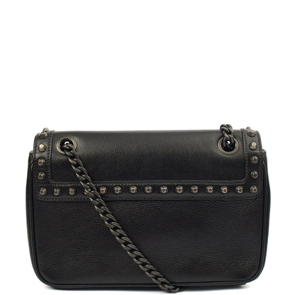 Prada Shoulder Bag Shoulder Bag in Black, Calfskin — Top View