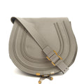 Chloe Cross Body Marcie - Medium in Grey, Calfskin Leather — Front View