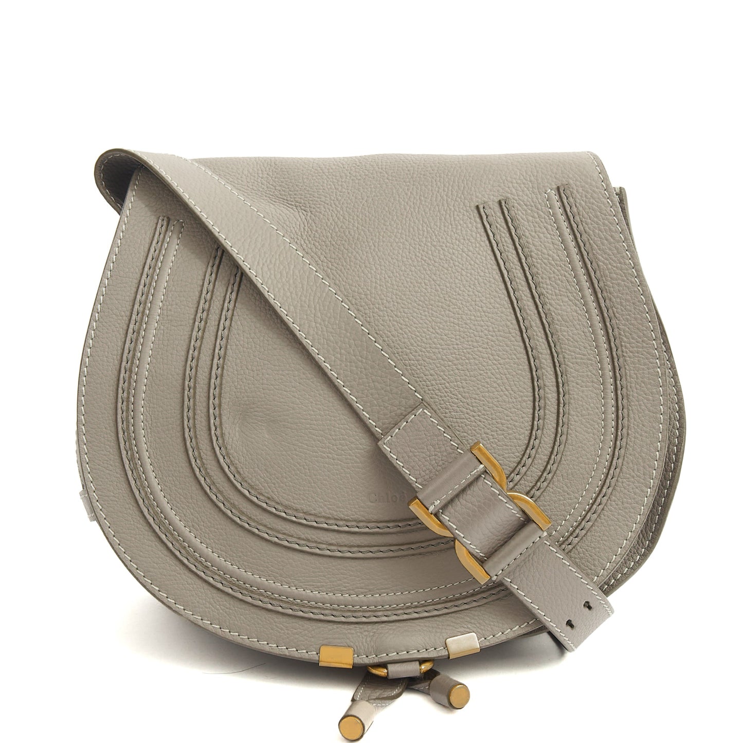 Chloe Cross Body Marcie - Medium in Grey, Calfskin Leather — Alternate View 7
