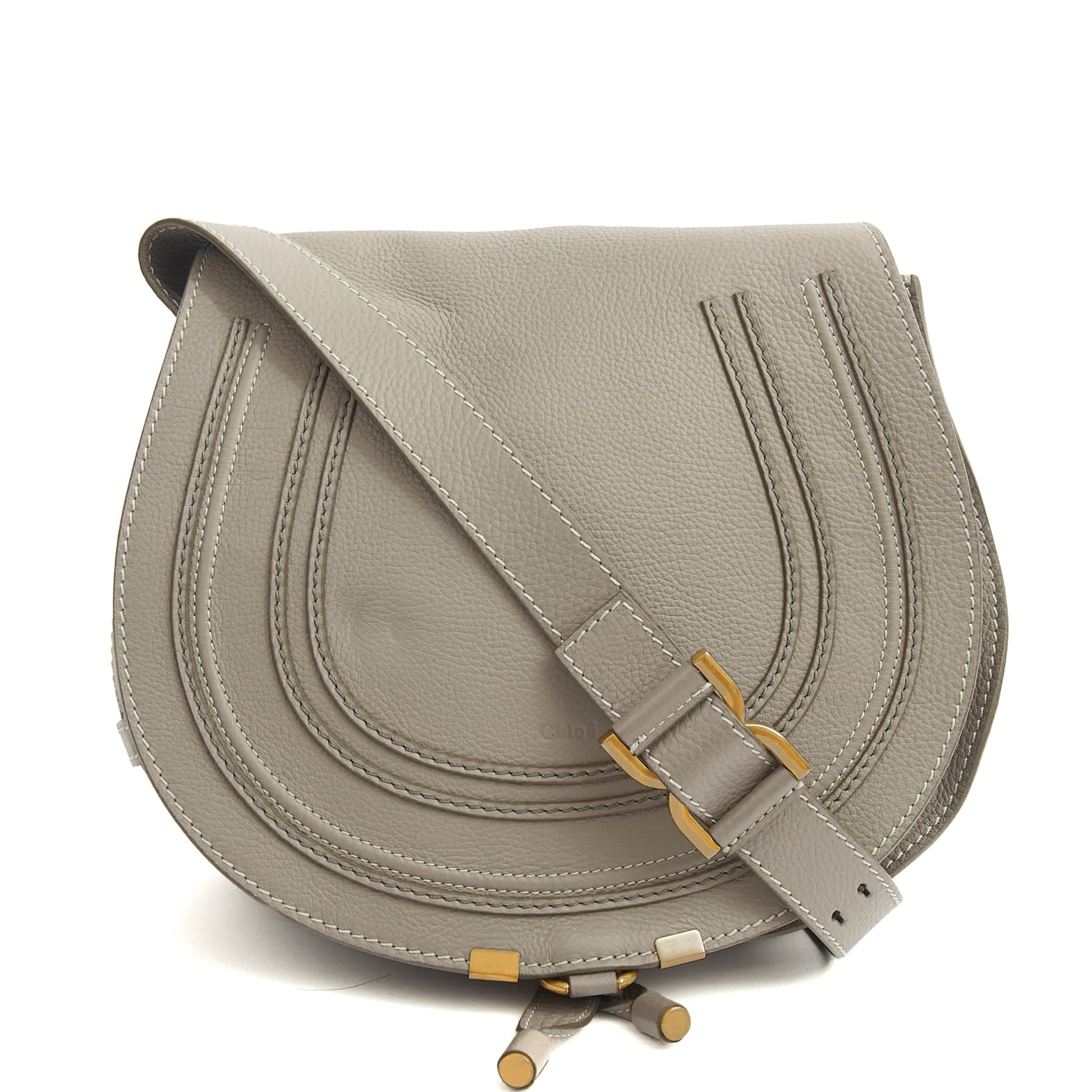 Chloe Cross Body Marcie - Medium in Grey, Calfskin Leather — Alternate View 7