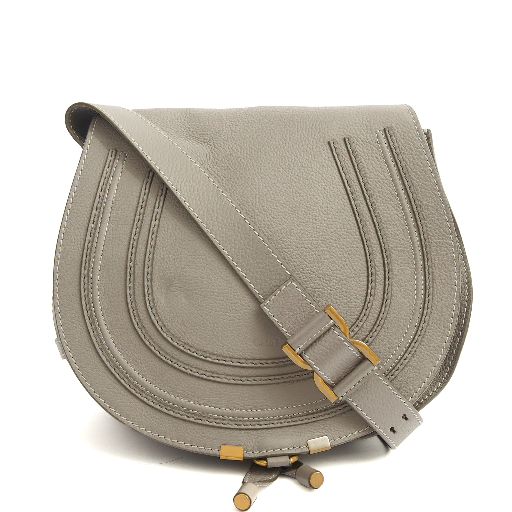 Chloe Cross Body Marcie - Medium in Grey, Calfskin Leather — Alternate View 7