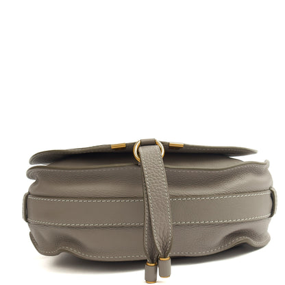 Chloe Cross Body Marcie - Medium in Grey, Calfskin Leather — Top View