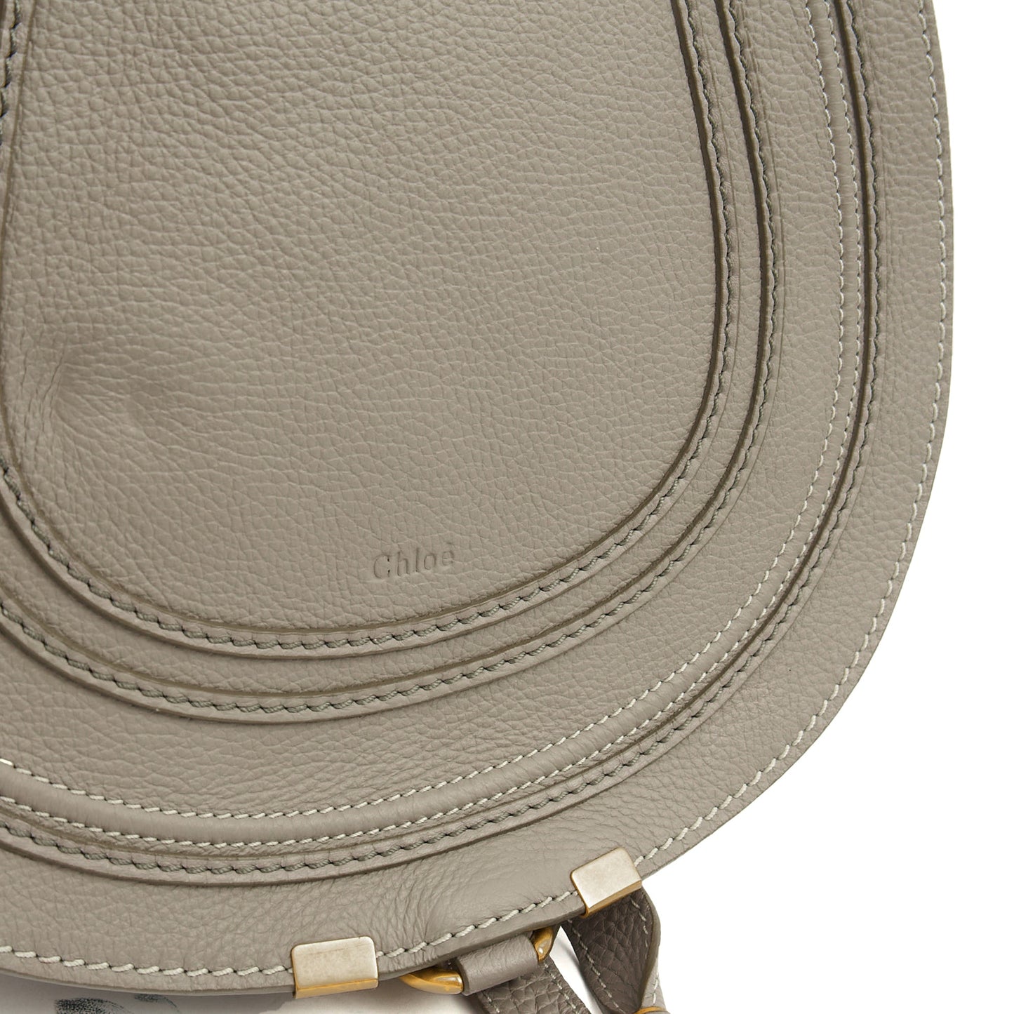 Chloe Cross Body Marcie - Medium in Grey, Calfskin Leather — Lifestyle View