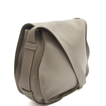 Chloe Cross Body Marcie - Medium in Grey, Calfskin Leather — Side View