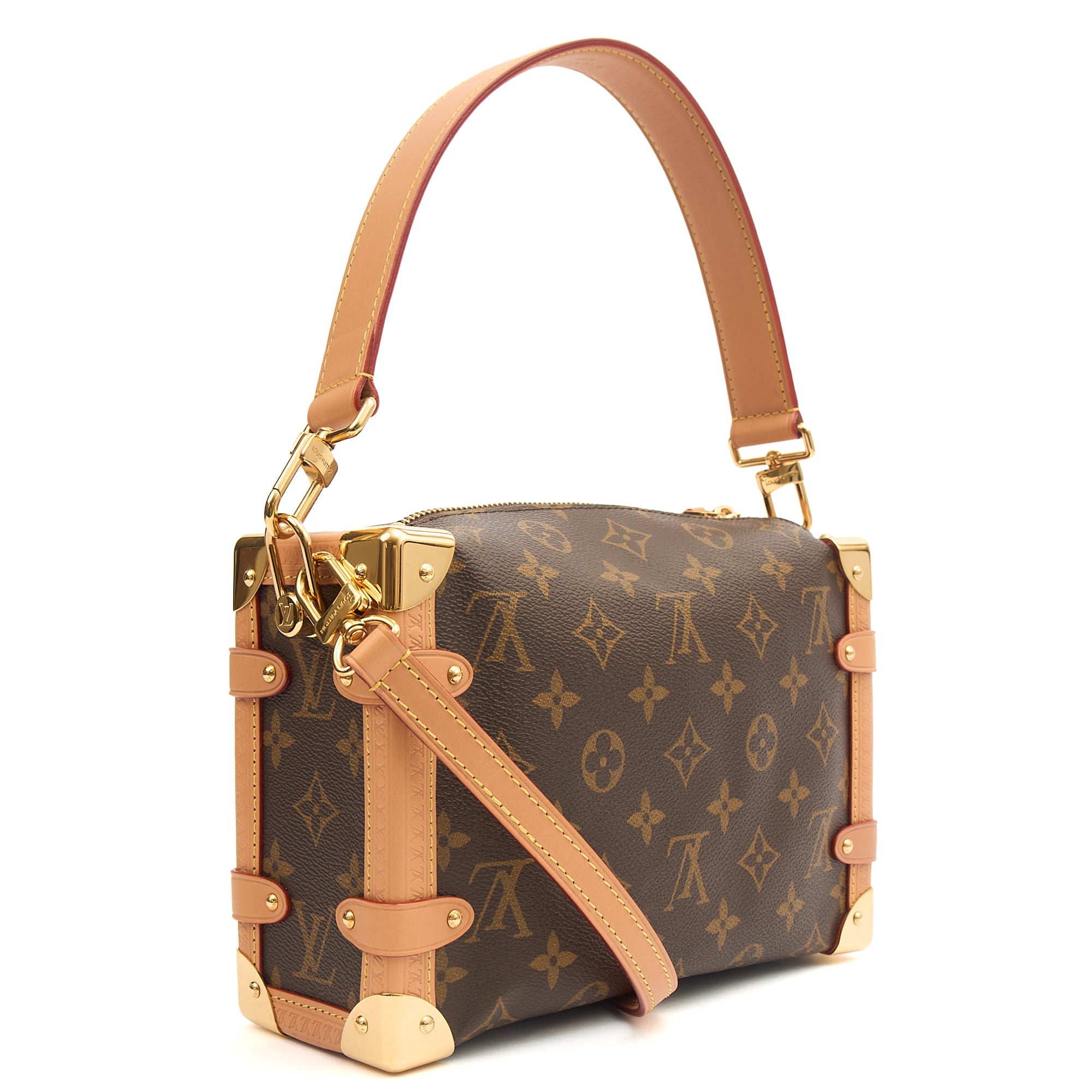 Louis Vuitton Cross Body Side Trunk MM in Monogram, Canvas — Side View