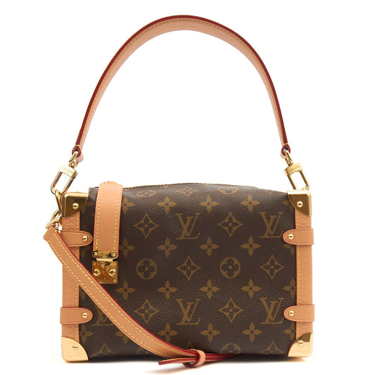 Louis Vuitton Cross Body Side Trunk MM in Monogram, Canvas — Front View