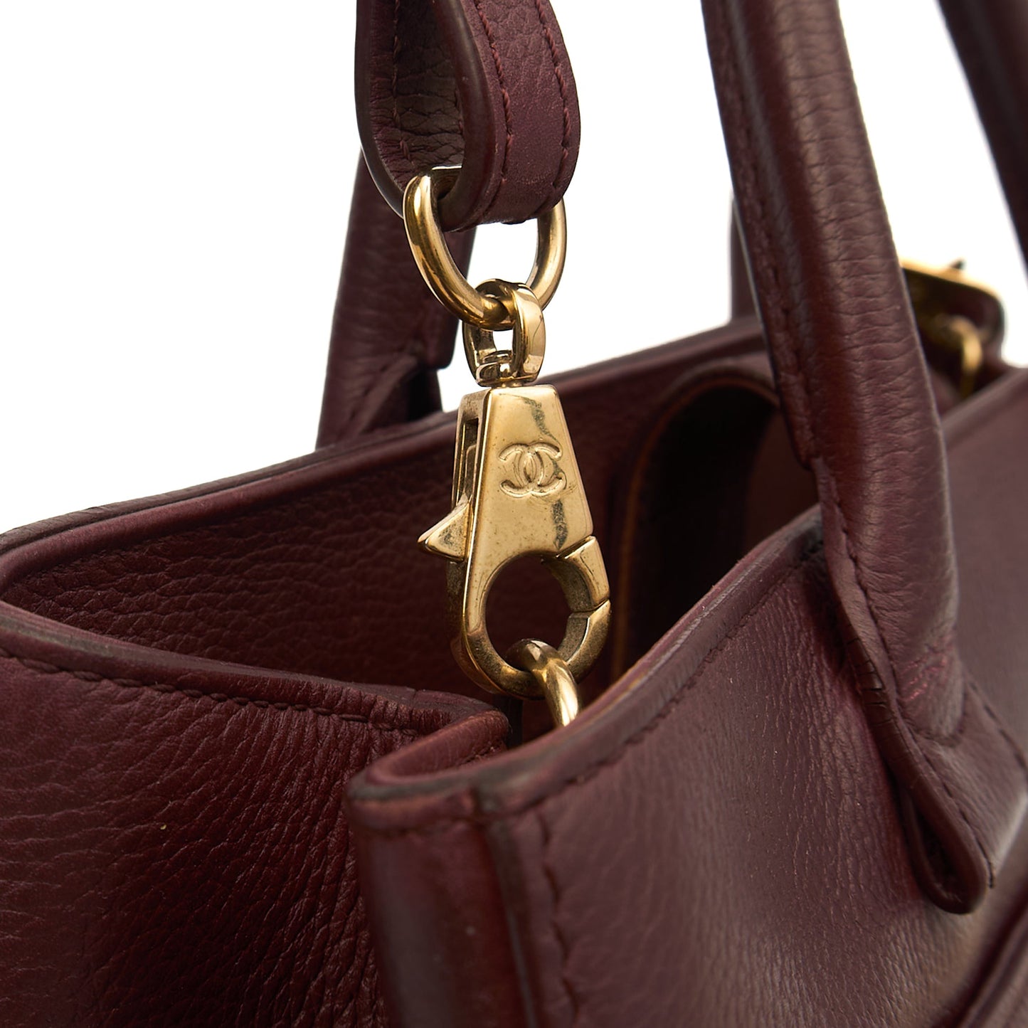 Chanel Tote Executive Shopper Tote in Red, Calfskin Leather — Alternate View 26