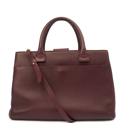 Chanel Tote Executive Shopper Tote in Red, Calfskin Leather — Back View