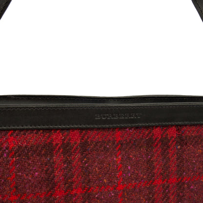 Burberry Shoulder Bag Pochette in Red, Fabric — Lifestyle View