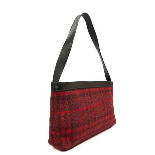 Burberry Shoulder Bag Pochette in Red, Fabric — Side View