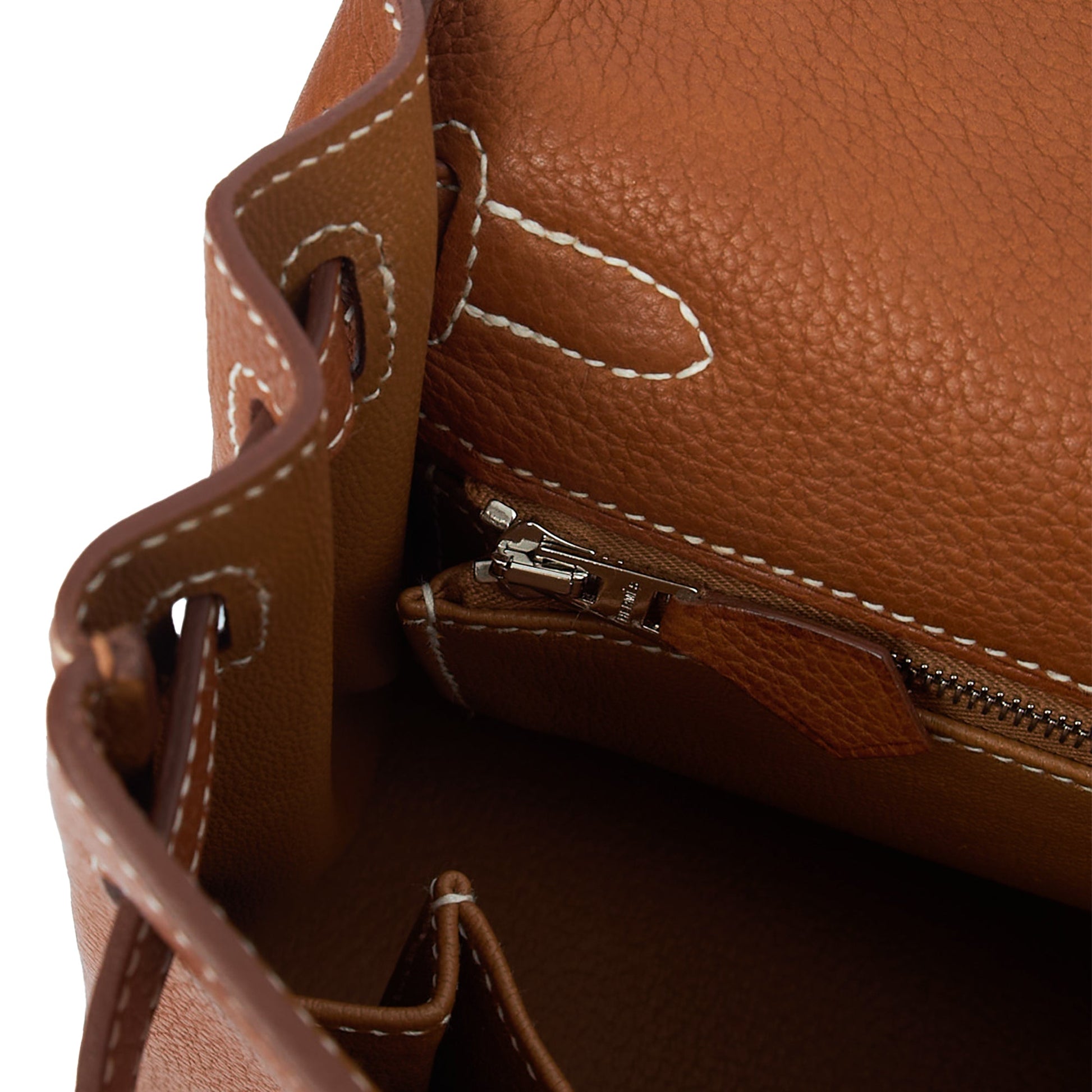 Hermes Top Handle Kelly 25 in Gold, Togo Leather — Alternate View 9