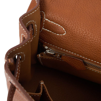 Hermes Top Handle Kelly 25 in Gold, Togo Leather — Alternate View 9