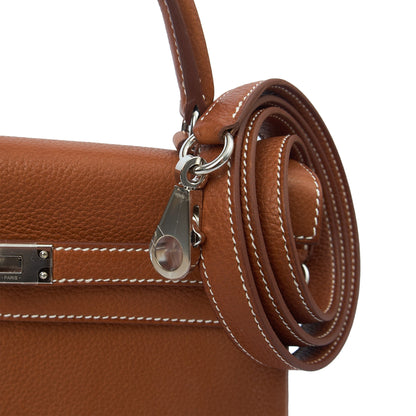 Hermes Top Handle Kelly 25 in Gold, Togo Leather — Alternate View 24