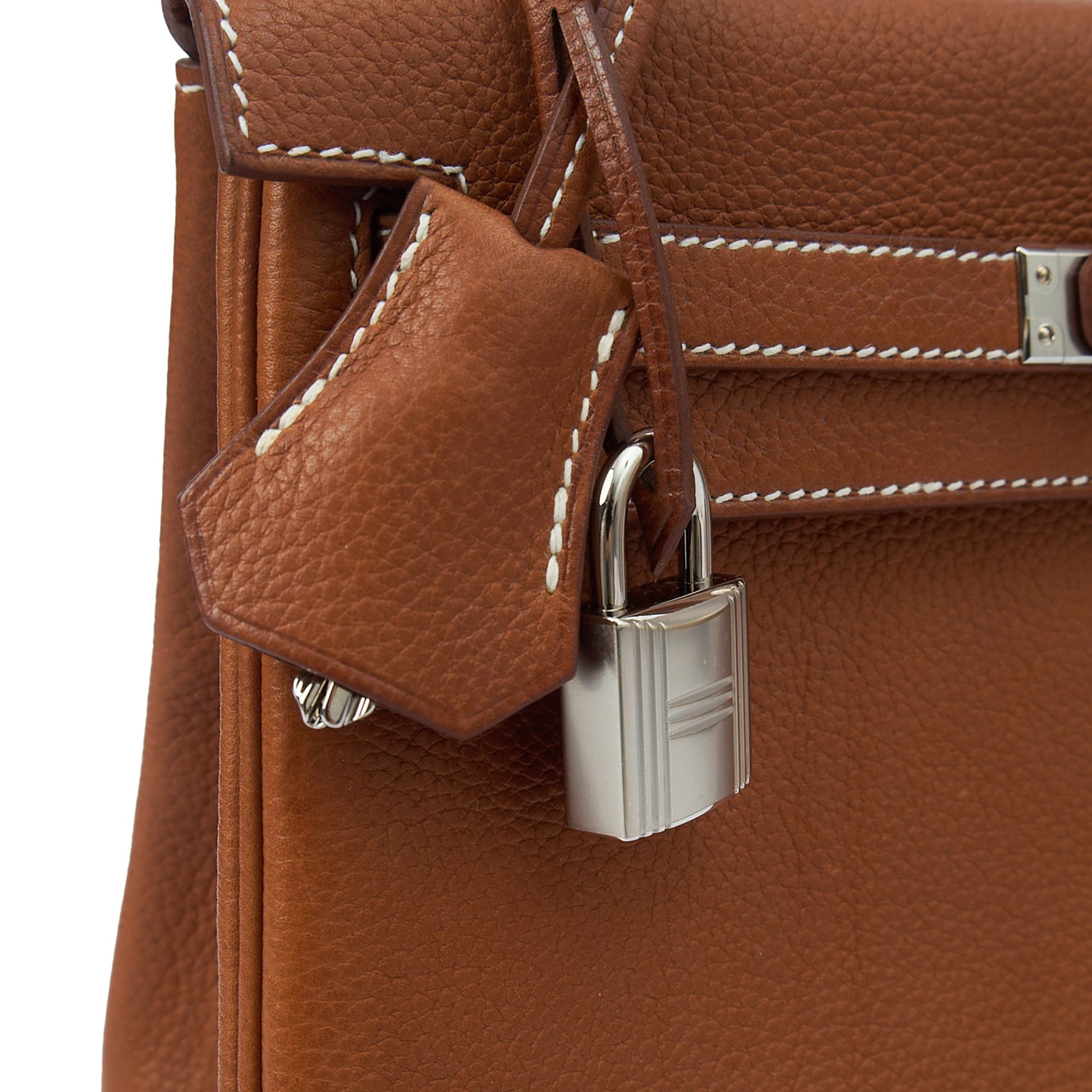 Hermes Top Handle Kelly 25 in Gold, Togo Leather — Alternate View 8