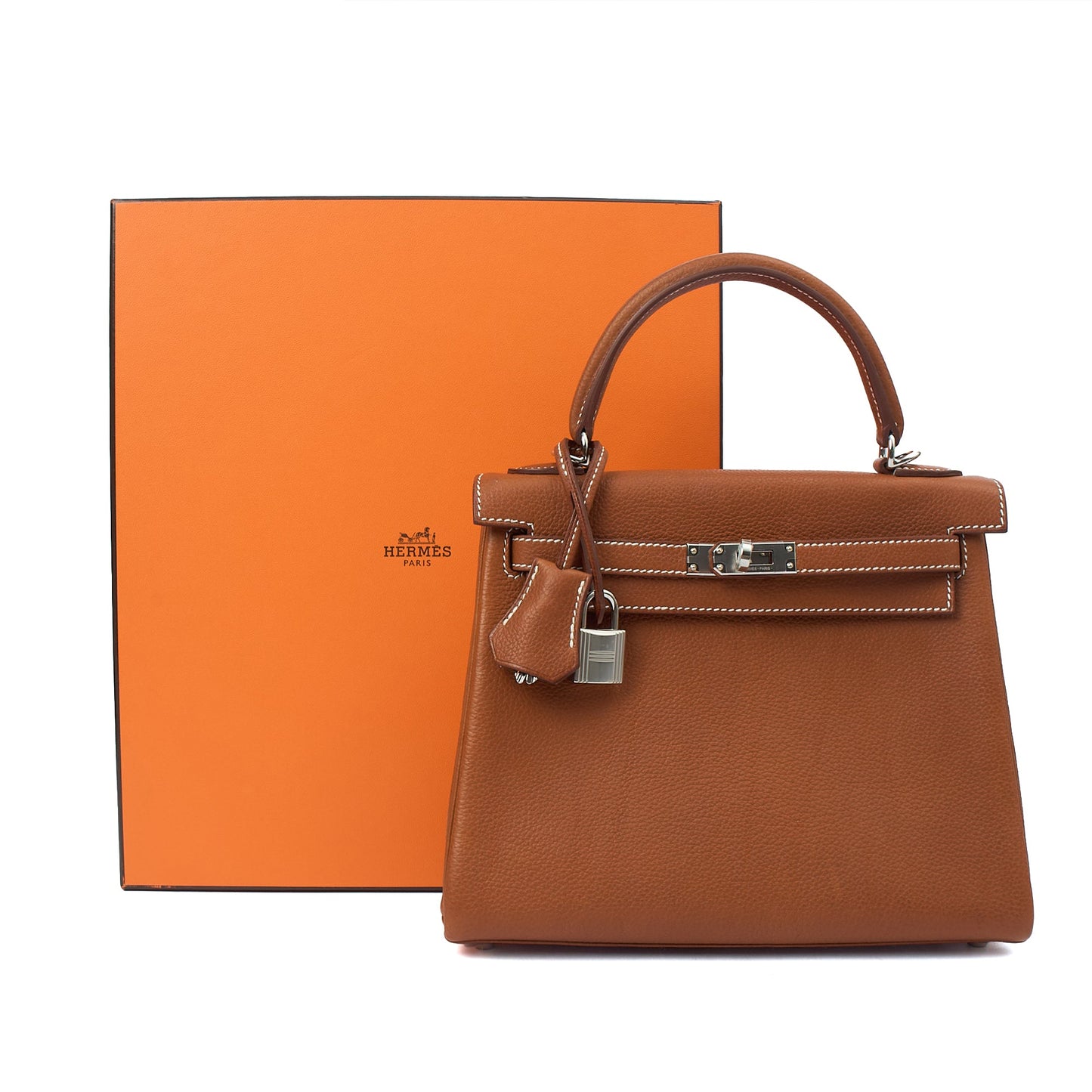 Hermes Top Handle Kelly 25 in Gold, Togo Leather — Alternate View 13