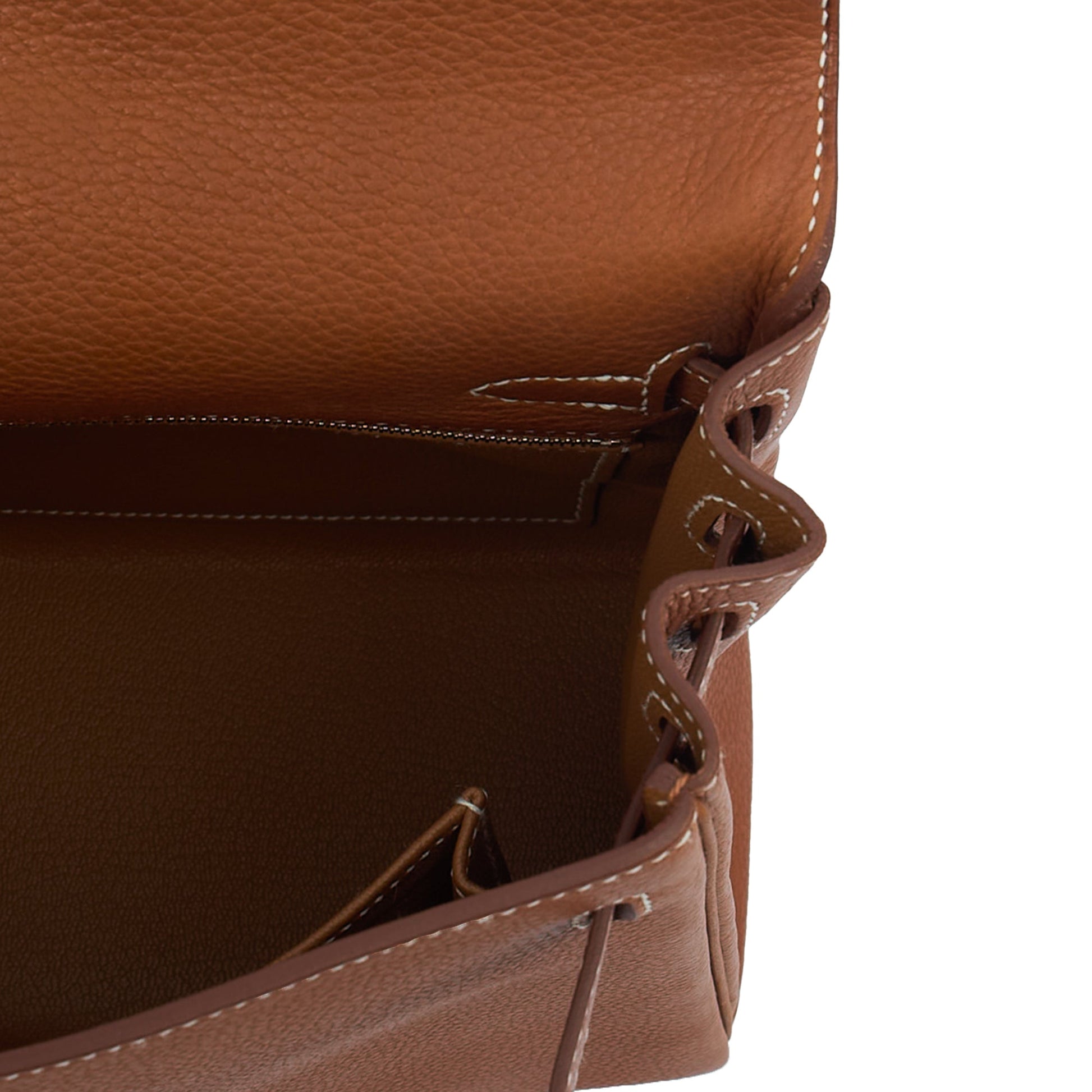 Hermes Top Handle Kelly 25 in Gold, Togo Leather — Alternate View 10