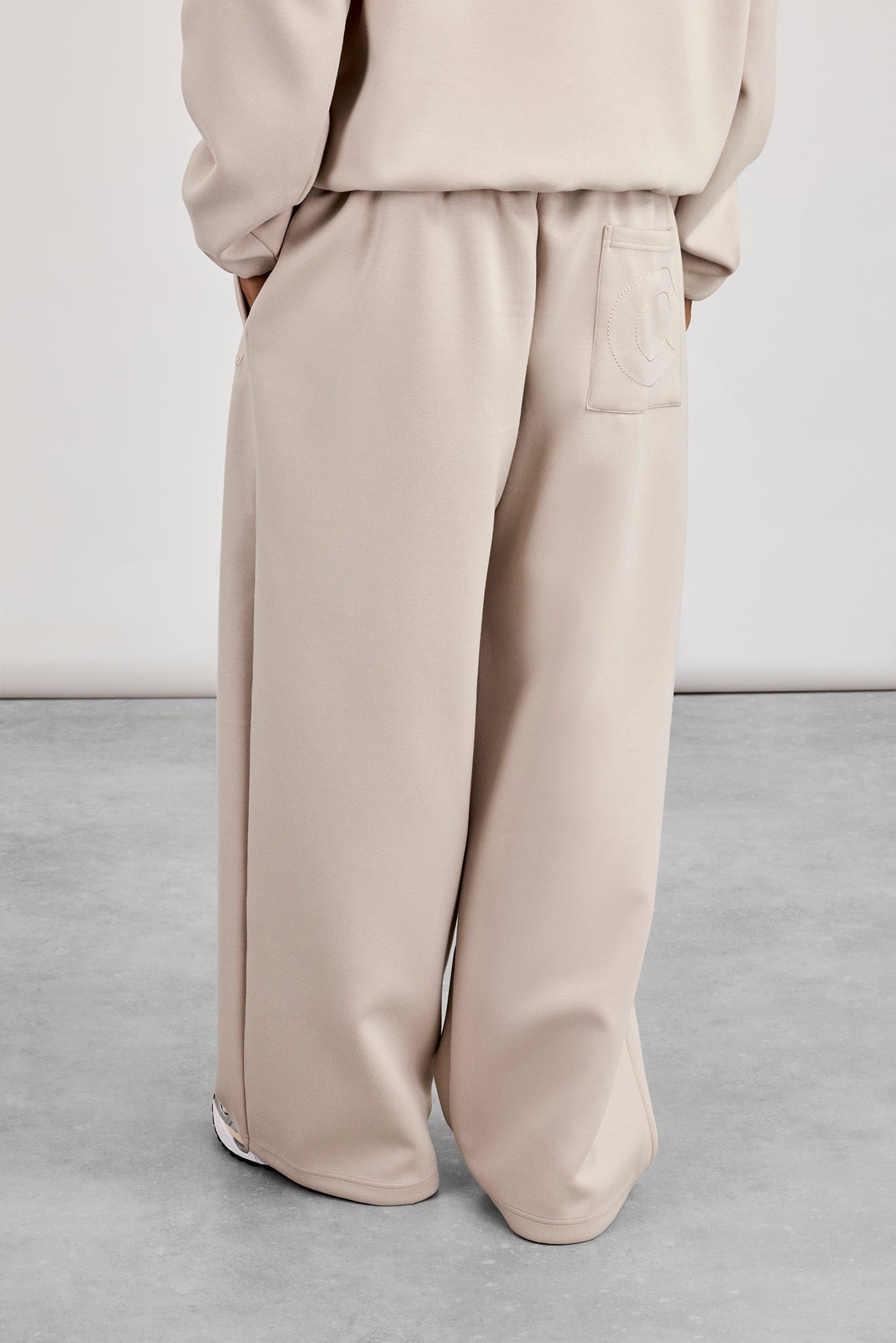 Cernucci Scuba Baggy Fit Trouser - Light Grey — S — Top View