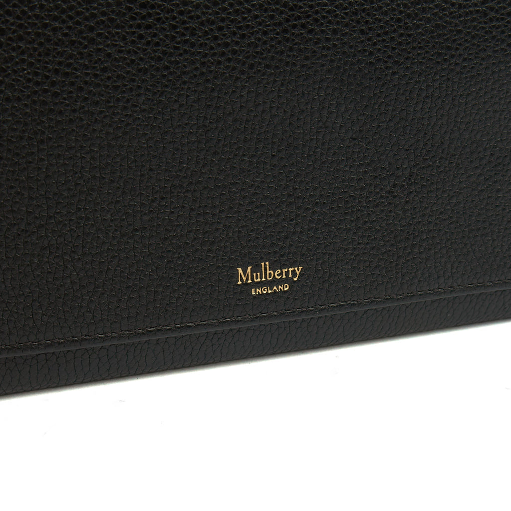 Mulberry Cross Body Wallet on Chain in Black, Calfskin Leather — Lifestyle View