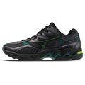 Mizuno Wave Mustang LS Sport 'Black Oyster Green Glow Aventurine' — UK 4 | EU 36.5 | US 5 — Front View