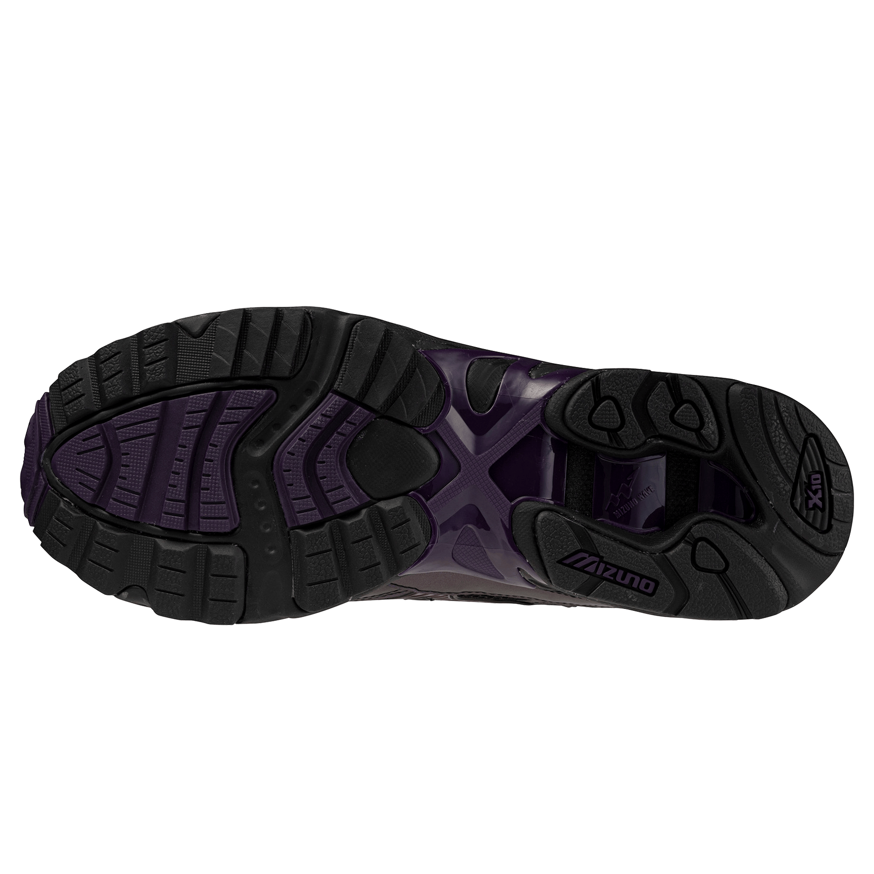 Mizuno Wave Mustang LS Sport 'Black Fuchsia Purple Blackberry Cordial' — UK 4 | EU 36.5 | US 5 — Back View