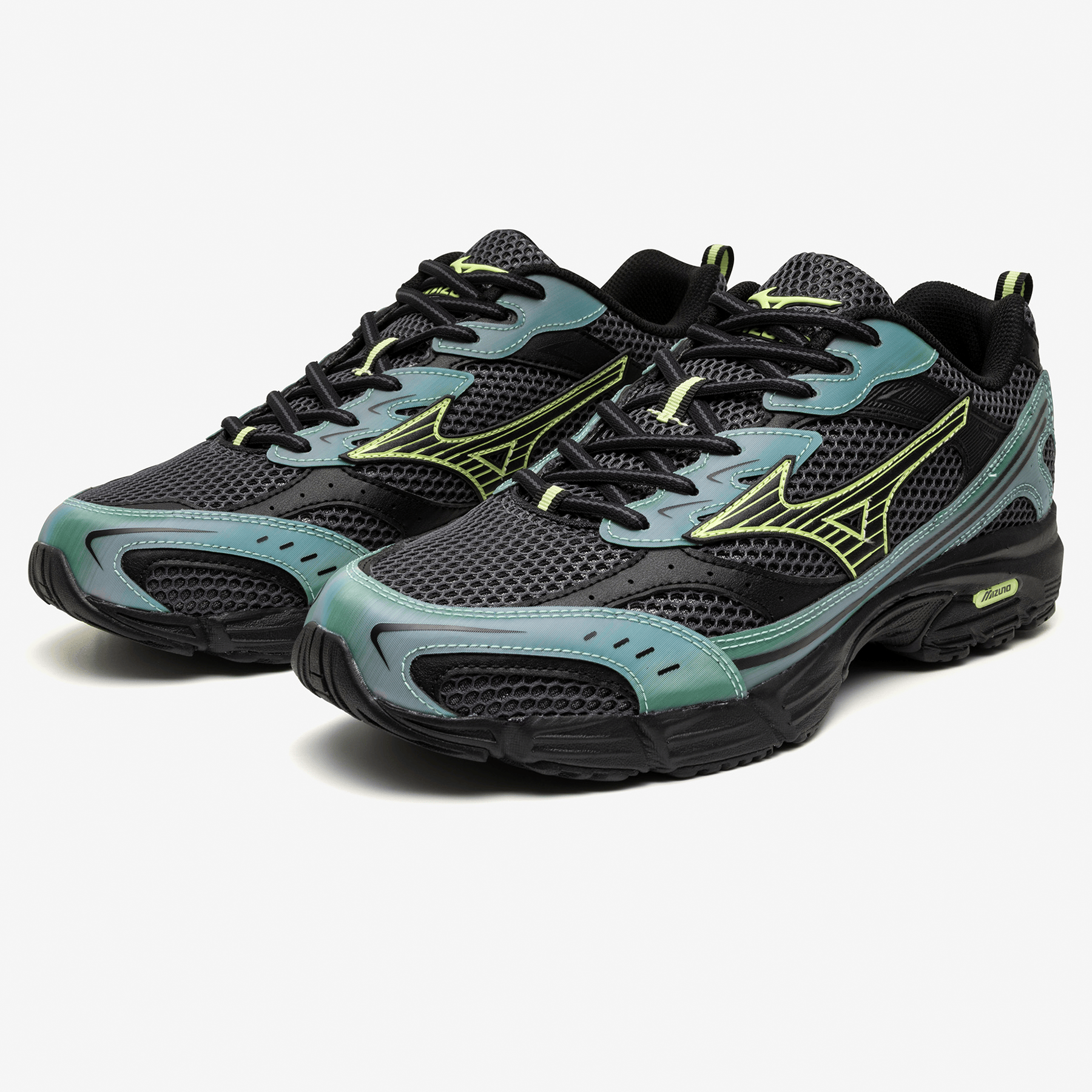 Mizuno MXR Lenticular 'Iron Gate Grossular Green Black' — UK 4 | EU 36.5 | US 5 — Back View