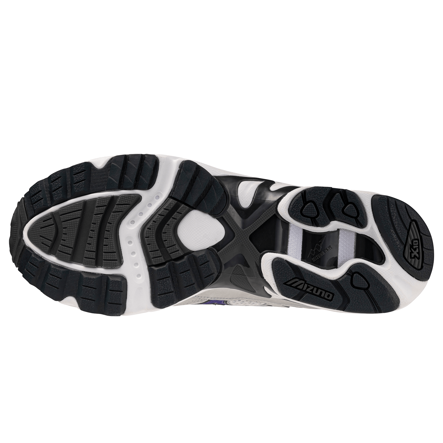 Mizuno Wave Mustang LS OG 'Cloudscape Royal Lilac Galaxy Silver' — UK 4 | EU 36.5 | US 5 — Back View